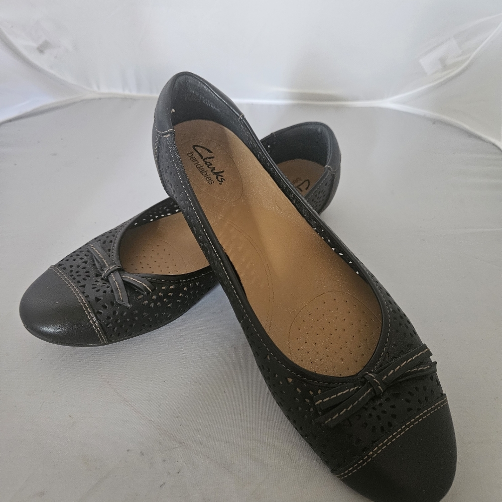 Clark's Black Leather Bendables